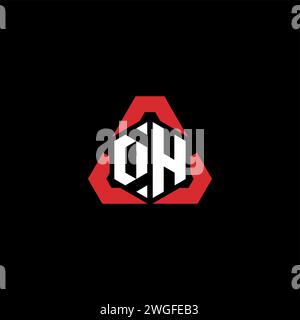 DH Initial Logo modernes und futuristisches Konzept für E-Sport- oder Gaming-Logo Stock Vektor