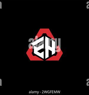 EH Initial Logo modernes und futuristisches Konzept für E-Sport- oder Gaming-Logo Stock Vektor