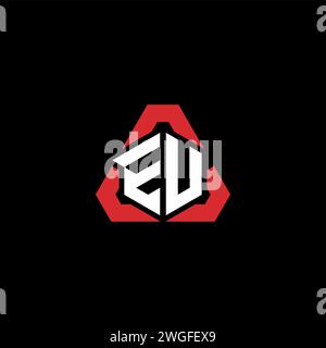 EV Initial Logo modernes und futuristisches Konzept für E-Sport- oder Gaming-Logo Stock Vektor