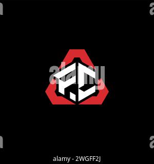 FC Initial Logo modernes und futuristisches Konzept für E-Sport- oder Gaming-Logo Stock Vektor