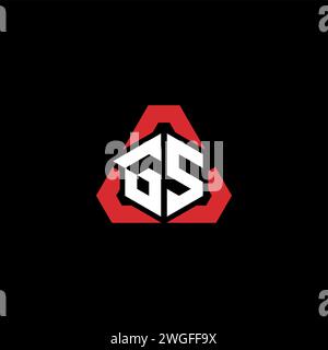GS Initial Logo modernes und futuristisches Konzept für E-Sport- oder Gaming-Logo Stock Vektor