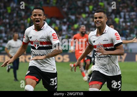 Belo Horizonte, Brasilien. Februar 2024. Alissondurante Palmeiras x São Paulo, Spiel gültig für das Finale des brasilianischen Superpokals in Mineirão, Belo Horizonte, MG. Quelle: Doug Patrício/FotoArena/Alamy Live News Stockfoto