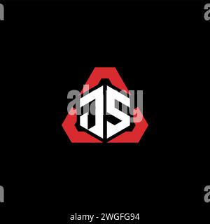 JS Initial Logo modernes und futuristisches Konzept für E-Sport- oder Gaming-Logo Stock Vektor