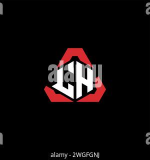 LH Initial Logo modernes und futuristisches Konzept für E-Sport- oder Gaming-Logo Stock Vektor
