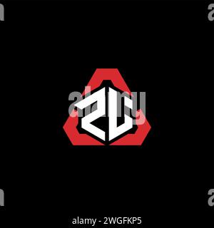 ZL Initial Logo modernes und futuristisches Konzept für E-Sport- oder Gaming-Logo Stock Vektor