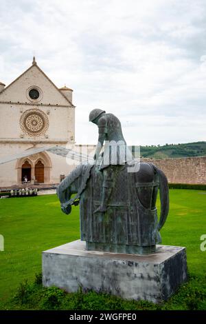 Statue der Rückkehr von Franziskus - Assisi - Italien Stockfoto