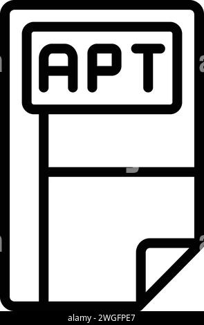 Symbol für apt, Alphabet Stock Vektor