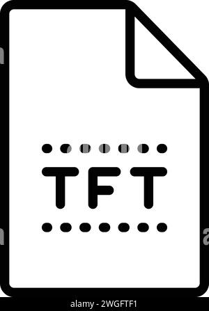 Symbol für tft, Firma Stock Vektor