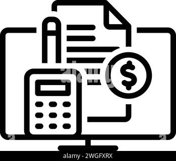 Symbol für Buchhaltung, Buchhaltung Stock Vektor