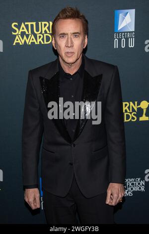 4. Februar 2024, Burbank, Kalifornien, USA: NICOLAS CAGE nimmt am 4. Februar 2024 am Los Angeles Marriott Burbank Airport an den 51. Jährlichen Saturn Awards Teil. (Credit Image: © Clutch Pockets Wambli/ZUMA Press Wire) NUR REDAKTIONELLE VERWENDUNG! Nicht für kommerzielle ZWECKE! Stockfoto