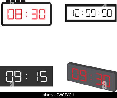 Digitale Uhr Symbol Vektor Illustration Design Stock Vektor