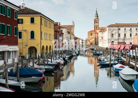 Der Vena Canal, Chioggia, Lagune Venetian, Italien Stockfoto