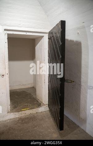 Fort Moultrie, kleine Befestigungsanlagen und Munitionsbunker, die entlang der Küste von Sullivan's Island in South Carolina, USA, verlaufen Stockfoto