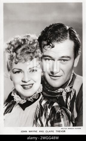 John Wayne und Claire Trevor in Stagecoach (1939) Publicity Foto - Walter Wanger Players Stockfoto