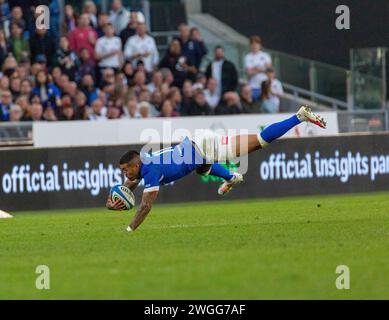 Rugby Six Nations. Italien gegen England. Stadio Olimpico. Rom. 03/02/2024. Italiens Montanna Ioane Stockfoto