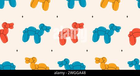 Nahtloses Muster mit Kamelballons Stock Vektor