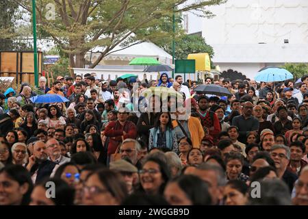 Am 4. Februar 2024 besuchen Besucher das Jaipur Literature Festival in the Reg in Jaipur, Rajasthan, Indien. (Foto von Vishal Bhatnagar/NurPhoto)0 Credit: NurPhoto SRL/Alamy Live News Stockfoto