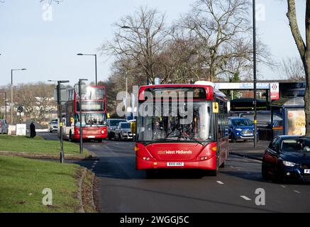 National Express West Midlands Busse in Yardley Wood, West Midlands, England, Großbritannien Stockfoto