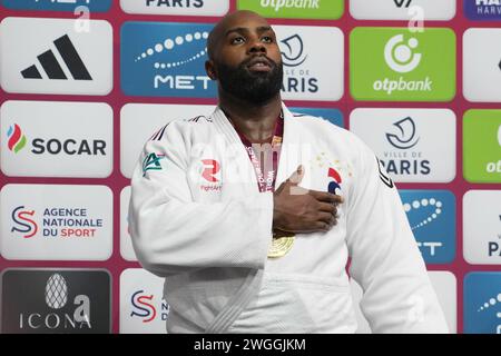 Paris, Frankreich. Februar 2024. Teddy Riner of France Goldmedaille, Männer 100 kg während des Paris Grand Slam 2024, IJF Judo am 4. Februar 2024 in der Accor Arena in Paris, Frankreich - Foto Laurent Lairys/DPPI Credit: DPPI Media/Alamy Live News Stockfoto