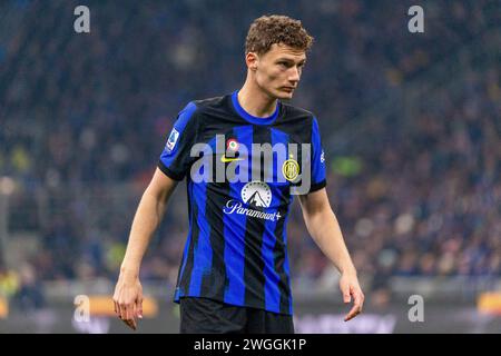 Mailand, Italien - 4. februar 2024 - Inter-Juventus Serie A - Pavard benjamin fc internazionale Credit: Kines Milano/Alamy Live News Stockfoto