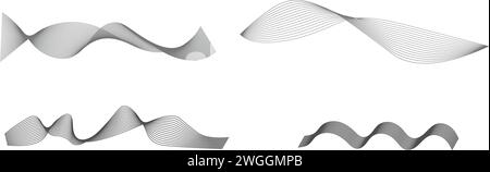 Satz gepunkteter abstrakter Formulare. Überlagerte Textur. Vektorabbildung Stock Vektor