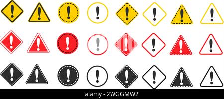 Symbol „Achtung“. Warnsymbol. Stock Vektor