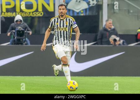 Mailand, Italien. Februar 2024. Mailand, Italien - 4. februar 2024 - Inter-Juventus Serie A - danilo juventus Credit: Kines Milano/Alamy Live News Stockfoto