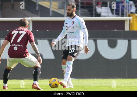 Torino, Italien. Februar 2024. 4. Februar Turin - Italien - Torino vs Salernitana Serie A 2023/2024 - Grande Torino Stadium - im Bild: Kastanos salernitana Credit: Kines Milano/Alamy Live News Stockfoto