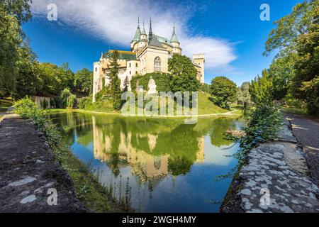 Schloss Bojnice, eine mittelalterliche Burg in der Stadt Bojnice, Slowakei, Europa. Stockfoto