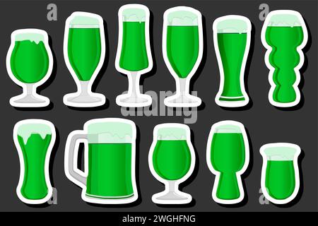 Schöne Farbillustration zum Thema des Feierns des jährlichen Feiertags St. Patrick's Day Stock Vektor