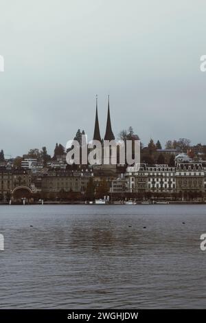 Panoramablick auf die Stadt Luzern in der Schweiz am 20. November 2019 Stockfoto