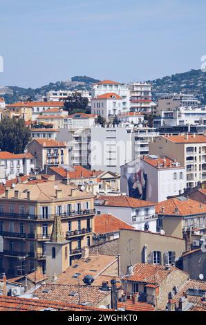 Panoramablick auf die Stadt Cannes in Frankreich, am 19. April 2019 Stockfoto