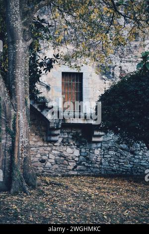 Kleine versteckte Tür in der Kathedrale Girona in Katalonien, Spanien, am 9. Dezember 2023 Stockfoto