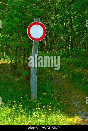 Verkehrsschild kein Durchgangsverkehr, Bayern, Deutschland Stockfoto