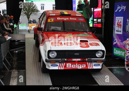 Bastogne Rallye Legend Boucles de Bastogne, 03.02.2024 11 Emile Breittmayer FRA / Alexis Thomas FRA, Ford Escort RS 2000 MK II beim Start in Bastogne Rallye Legend Boucles de Bastogne, 03.02.2024 *** Bastogne Rallye Legend Boucles de Bastogne, 03 02 2024 11 Emile Breittmayer FRA Alexis Thomas FRA , Ford Escort RS 2000 MK II am Start in Bastogne Rallye Legend Boucles de Bastogne, 03 02 2024 Copyright: xAugstx/xEibner-Pressefotox EP jat Stockfoto