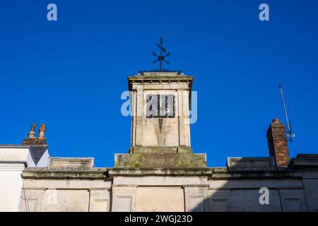 Clock Tower and Weathervane, The Shambles Market Hall, Devizes, Wiltshire, England, Großbritannien, GB Stockfoto