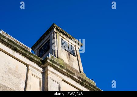 Clock Tower and Weathervane, The Shambles Market Hall, Devizes, Wiltshire, England, Großbritannien, GB Stockfoto