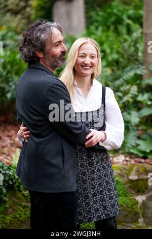 ROM, ITALIEN - 5. FEBRUAR: Saverio Costanzo und Alba Rohrwacher nehmen am 5. Februar 2024 an einem Fotogespräch für „Finalmente l'Alba“ im Hotel de Russie Teil Stockfoto