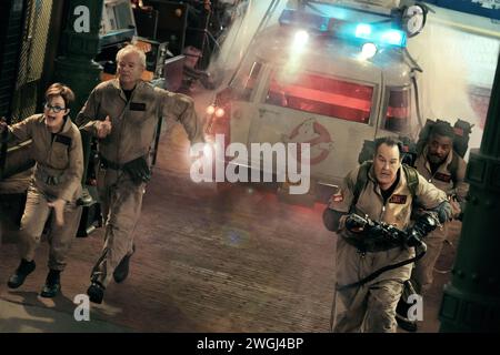 Ghostbusters Frozen Empire Dan Aykroyd, Bill Murray, Ernie Hudson & Annie Potts Stockfoto