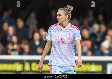 London, UK 4. Februar 2024: Vivianne Miedema (11 Arsenal) im Einsatz beim Barclays FA Women's Super League Spiel zwischen West Ham United und Arsenal im Chigwell Construction Stadium in London (Alexander Canillas/SPP) Stockfoto