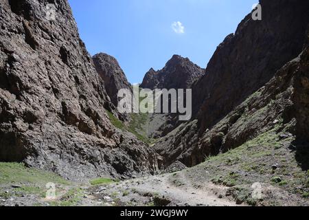 Blick auf Yolyn, den fantastischen george in der Mongolei Stockfoto