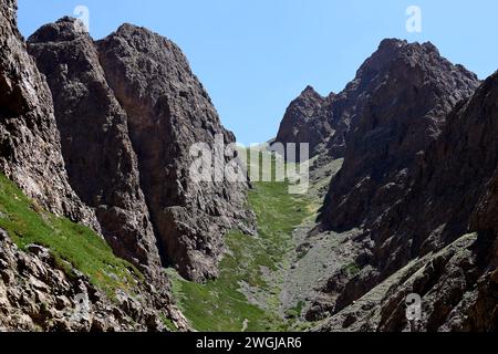 Blick auf Yolyn, den fantastischen george in der Mongolei Stockfoto