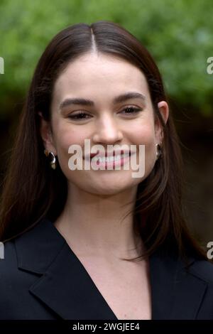 Rom, Italien. Februar 2024. Hotel De Roussie, Rom, Italien, 05. Februar 2024, Lily James während des Fotoaufrufs des Films ' Finalmente l'Alba' - News Credit: Live Media Publishing Group/Alamy Live News Stockfoto