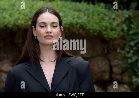 Rom, Italien. Februar 2024. Hotel De Roussie, Rom, Italien, 05. Februar 2024, Lily James während des Fotoaufrufs des Films ' Finalmente l'Alba' - News Credit: Live Media Publishing Group/Alamy Live News Stockfoto