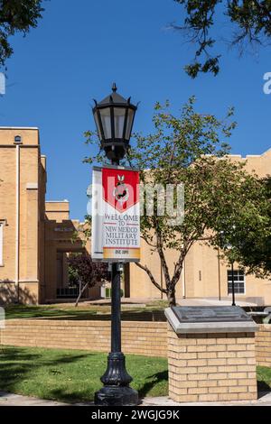 Roswell, NM – 9. Oktober 2023: Das New Mexico Military Institute wurde 1891 als öffentliche Militär-High School und Junior College gegründet. Stockfoto