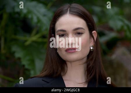 News - Fotoruf des Films Finalmente l Alba Lily James während des Fotobesuchs des Films Finalmente l Alba , Nachrichten in Rom, Italien, 5. Februar 2024 Rome Hotel de Roussie Italien Copyright: XMassimoxLanduccix/xLiveMediax LPN 1227980 Stockfoto