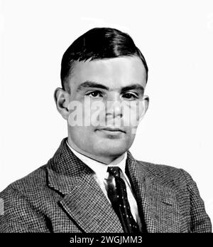 Alan Turing. Porträt des englischen Mathematikers und Informatikers Alan Mathison Turing (1912–1954) aus dem Jahr 1936 Stockfoto