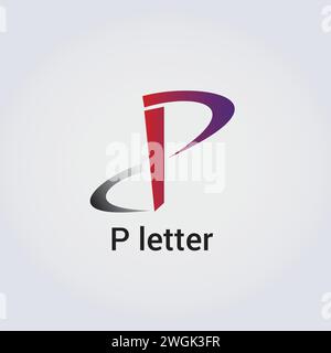 P Letter Icon Design einzelne isolierte Logo Design Marke Corporate Identity verschiedene Farben editierbare Vorlage Vektor Monogramm Emblem Illustration Marke Stock Vektor