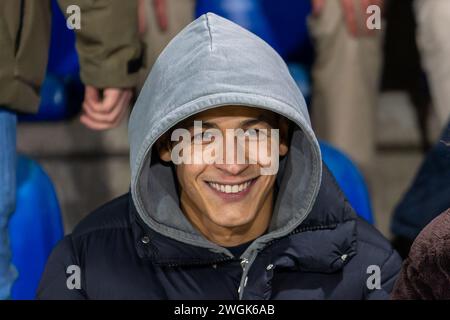 Utrecht, Niederlande. Februar 2024. UTRECHT, NIEDERLANDE - 5. FEBRUAR: Bilal Wahib beim niederländischen Keuken Kampioen Divisie Spiel zwischen Jong FC Utrecht und Jong Ajax im Sportkomplex Zoudenbalch am 5. Februar 2024 in Utrecht, Niederlande. (Foto von Joris Verwijst/Orange Pictures) Credit: Orange Pics BV/Alamy Live News Stockfoto