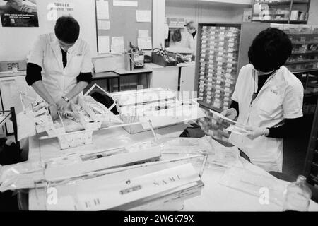 Medizinischer Notdienst, SAMU, Lyon, Rhone, Rhone-Alpen, Frankreich, Archiv1980 Stockfoto